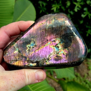 Pink and Purple Sunset Labradorite Freeform with Spectrolite! Pink Flash Labradorite. Purple Labradorite. Sunset Labradorite. Spectrolite.