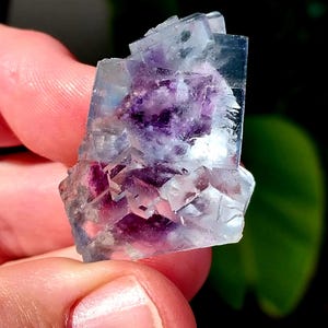 Super Clear High Quality Icy Phantom Blue and Purple Cubic Fluorite from Yaoganxian, Hunan, China. YGX Fluorite. Chinese Fluorite Specimen.