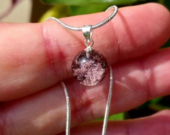 High Quality Purple Lodolite Garden Quartz S925 Pendant and Necklace. Phantom Quartz. Ghost Quartz. Fairy Quartz. Lodolite Jewelry.
