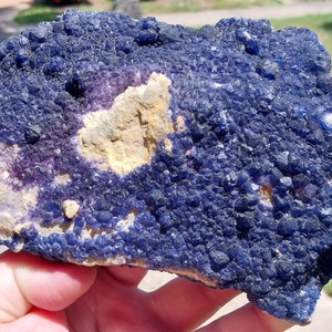 2LB XXL Blueberry Fluorite Specimen! Blueberry Fluorite. Blue Fluorite. Fluorite Specimen. Fluorite on Matrix. Crystal Specimen. Blueberry.