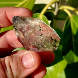 Amazing Green Chlorite Lodolite Garden Quartz Freeform. Garden Lodolite. Lodolite Freeform. Ghost Quartz. Phantom Quartz. Rainbow Quartz.