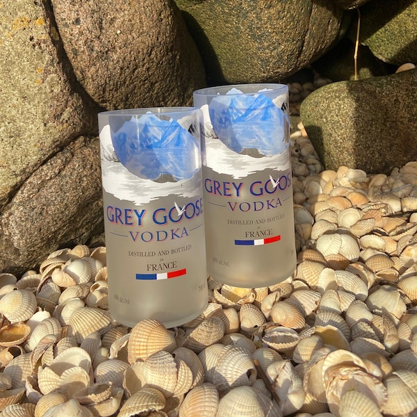Grey Goose Glass|unique gift for vodka lovers|vodka gift|Eco-Friendly drinking glasses|Gift for Him|Gift for Her