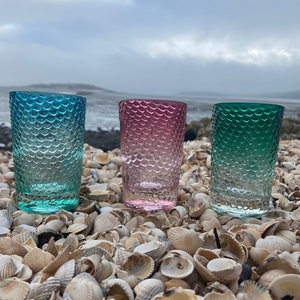 Mermaid Gin Trio|Upcycled drinking Glasses|Gin Lover Gift|Cocktail Party Glass|Valentine Gift|Him&Her|Home bar Drinkware