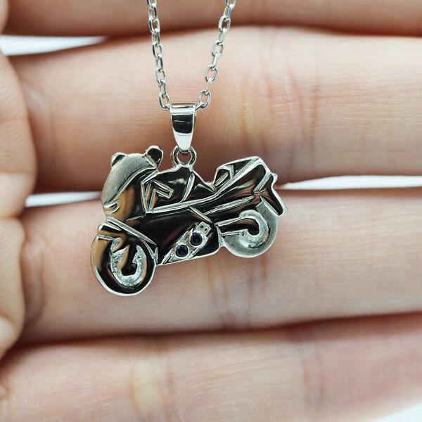 Collier moto • Pendentif moto • Amoureux de la moto • Motards • Cadeau d'anniversaire • Cadeau pour lui • Cadeau pour elle