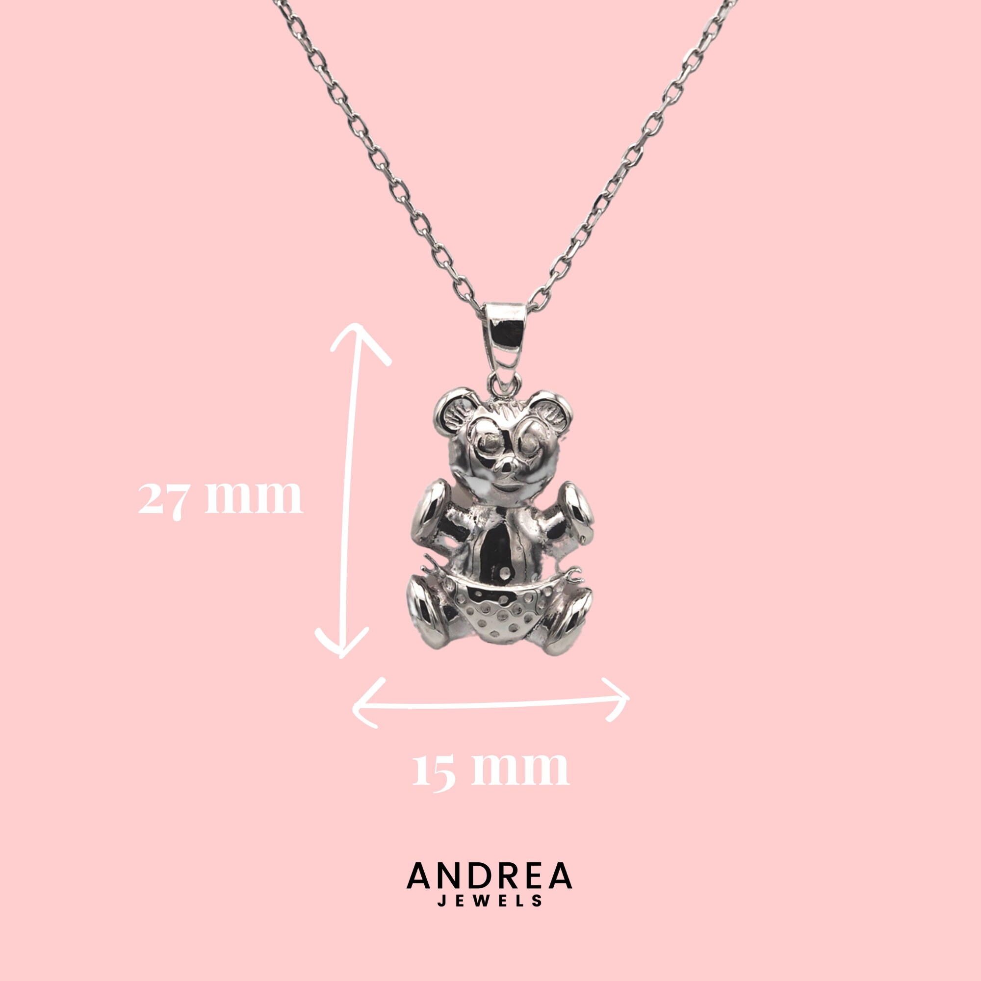 Bear Necklace • Bear Pendant • Minimalist Necklace • Animal
