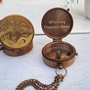 Personalized Brass Compass Anniversary Gifts For Men Brass Compass Birthday Gift For Dad Gift for Christmas, Gift for him, Gift For Husband