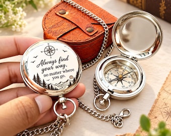 Personalized Brass Working Compass, Engraved Compass, Anniversary Gift Compass, Compass For Husband, Gift For Son, Graduation Day Gifts
