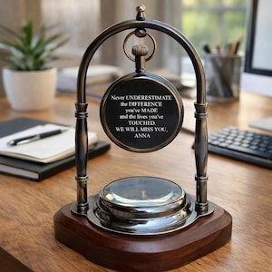 Retirement Gifts for Men and Women, Personalized Anniversary Gift, Engraved Desk Clock, Gift for Husband/Boyfriend, Corporate Gifts,