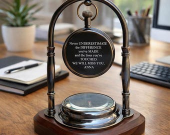 Retirement Gifts for Men and Women, Personalized Anniversary Gift, Engraved Desk Clock, Gift for Husband/Boyfriend, Corporate Gifts,