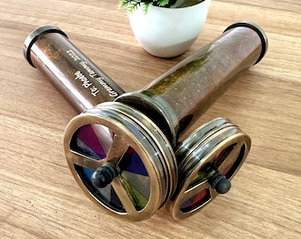Personalized Brass Kaleidoscope, Multicolor Kaleidoscope, Classic Kaleidoscope, Gift For Son, Personalized Gift For Kids, Birthday Gifts