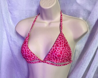 Cut Out Pink Bikini Top| Festival Top | Rave Wear |  Top | Y2K Aesthetic |