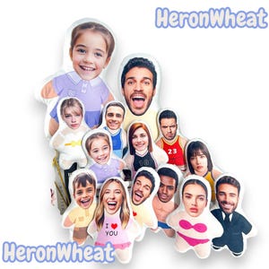 Custom Face & Body Pillow | Personalized Head Cushion or Cartoon Photo Doll | Funny Gift for Couples, Sports Fans, or Wedding Surprise