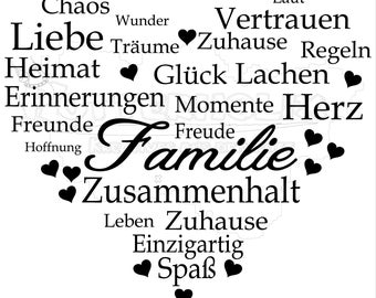 Plotterdatei "Familie" Herz