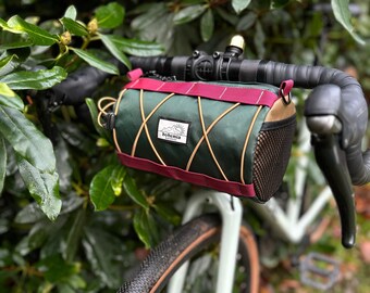 Bohemia al aire libre | Bolsa para manillar | Bolsa de burrito para ciclismo de grava Bikepacking | ECOPAK® RECICLADO