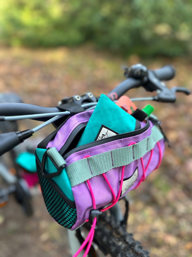 Bohemia Outdoor Custom Bicycle Burrito Bag for Kids Handlebar Barrel Gravel Bikepacking Cycling RECYCLED ECOPAK® / X-PAC® Bild 2