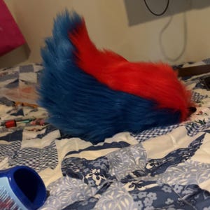 Blue and Red Fursuit tail