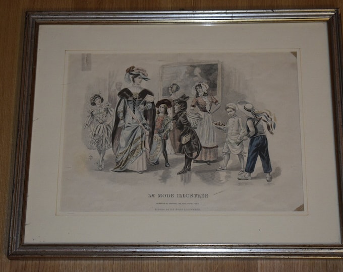 Kunstbild La Mode Illustreé – Vintage Druck, Paris, Rue Jacob 56, Modegeschichte, Kunstposter, Wanddekoration, Retro, Sammlerstück