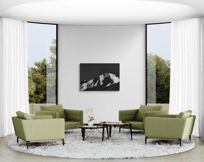 Exklusives Diamantglasbild –Das Rappehorn & Mittaghorn, Schweizer Alpen, Berglandschaft, Wandkunst, Naturfotografie, Bergmotiv, Geschenkidee