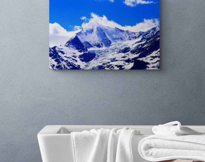 Diamantglasbild Weisshorn – Premium Bergfotografie, Schweizer Alpen, Wandkunst, Natur, Berggipfel, Wanddeko, Landschaft, Geschenkidee“