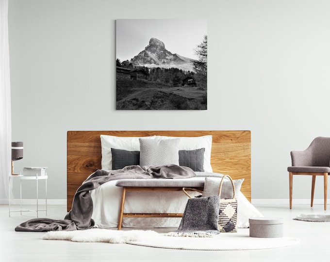 „Exklusives Diamantglasbild Matterhorn – Premium Bergfotografie, Schweizer Alpen, Wandkunst, Natur Berggipfel, Wanddeko, Geschenkidee