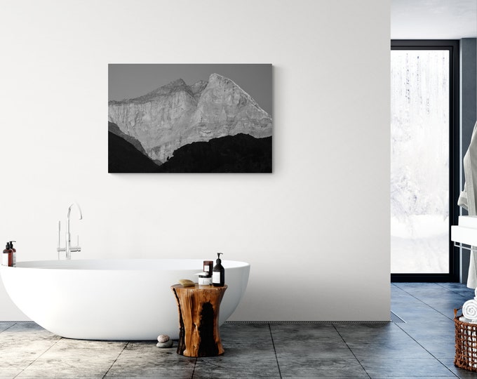 Diamantglasbild Barrhörner – Schweizer Alpen, Berggipfel, Wandkunst, Naturfotografie, Bergmotiv, Panorama, Wanddeko, Geschenkidee“