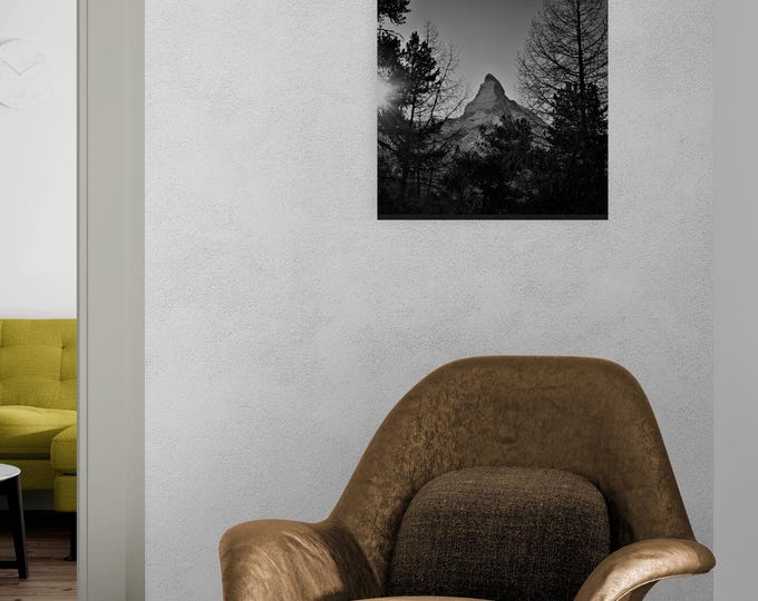 Diamantglasbild Matterhorn  Exklusive Wandkunst, Riffelalp, Schweizer Alpen,Berggipfel,Naturfotografie, Wanddeko,Bergpanorama  Geschenkidee
