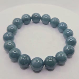 RARE!!! Blue Genuine ALL Natural 13mm Guatemala Jadeite smooth polish, deeper color! (directly from Guatemala connection)