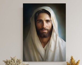 Beautiful Jesus Art Print | Jesus Painting | Jesus Print | Resurrected Christ Art | Jesus Christ Picture | Christ Painting | Bible Art