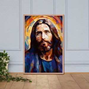 The Savior Jesus Christ - Contemporary Christian Art Print | Jesus Painting | Christian Gift
