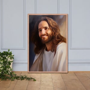 Smiling Jesus Christ Portrait - Latter Day Saint Art Print | Christian Wall Art | Christian Gifts | Jesus Painting | Jesus Art Print
