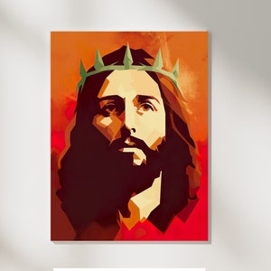King of Kings Jesus Printable Art | Digital Jesus Art | Christian Printables | Christian Wall Art | Christ Digital Art | Jesus Wall Art