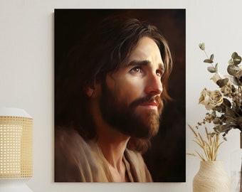 Yeshua Jesus Portrait Christian Print | Jesus Poster | Jesus Wall Art | Jesus Christ | Jesus Painting | Christian Poster | Jesus Art Print