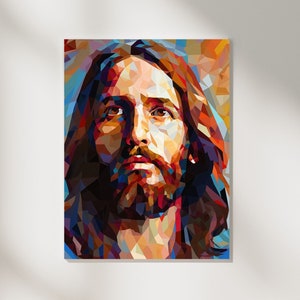 Printable Modern Christian Art Jesus Print - Jesus Christ Prints | Christian Printables | Printable Bible Art | Bible Prints