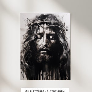 Passion Of Christ Printable Catholic Art | Digital Jesus Art | Printable Christian Posters | Jesus Poster