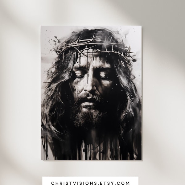 Leidenschaft Christi druckbare katholische Kunst | Digitale Jesus Kunst | Druckbare christliche Poster | Jesus Poster