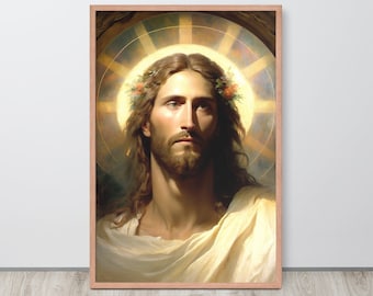 Jesus Christ The Son Of God Art Deco Print - Christian Wall Art | Christian Gifts | Jesus Painting | Jesus Art | Portrait Of Christ