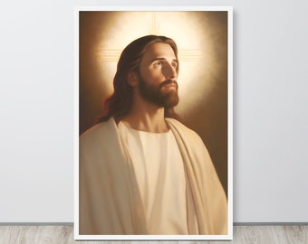 Traditional Catholic Jesus Art Print - Christian Wall Art | Church Art | Christian Art | Christian Gift | Bible Art | Jesus Painting