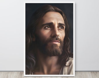 イエス・キリストの肖像画 照明付き ヴィンテージ イエス・キリストの