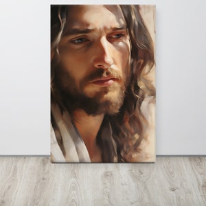 Painting Of Jesus Christ - Christian Canvas Art Print & Baptism Gift