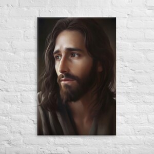 Compassionate Christ Portrait Print on Canvas - Religious Wall Art