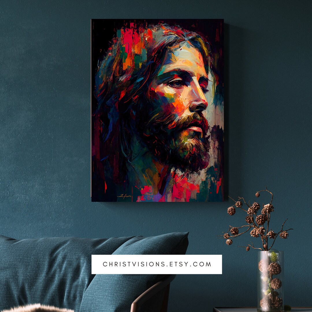 The Messiah Jesus Christian Modern Art Jesus Painting Etsy