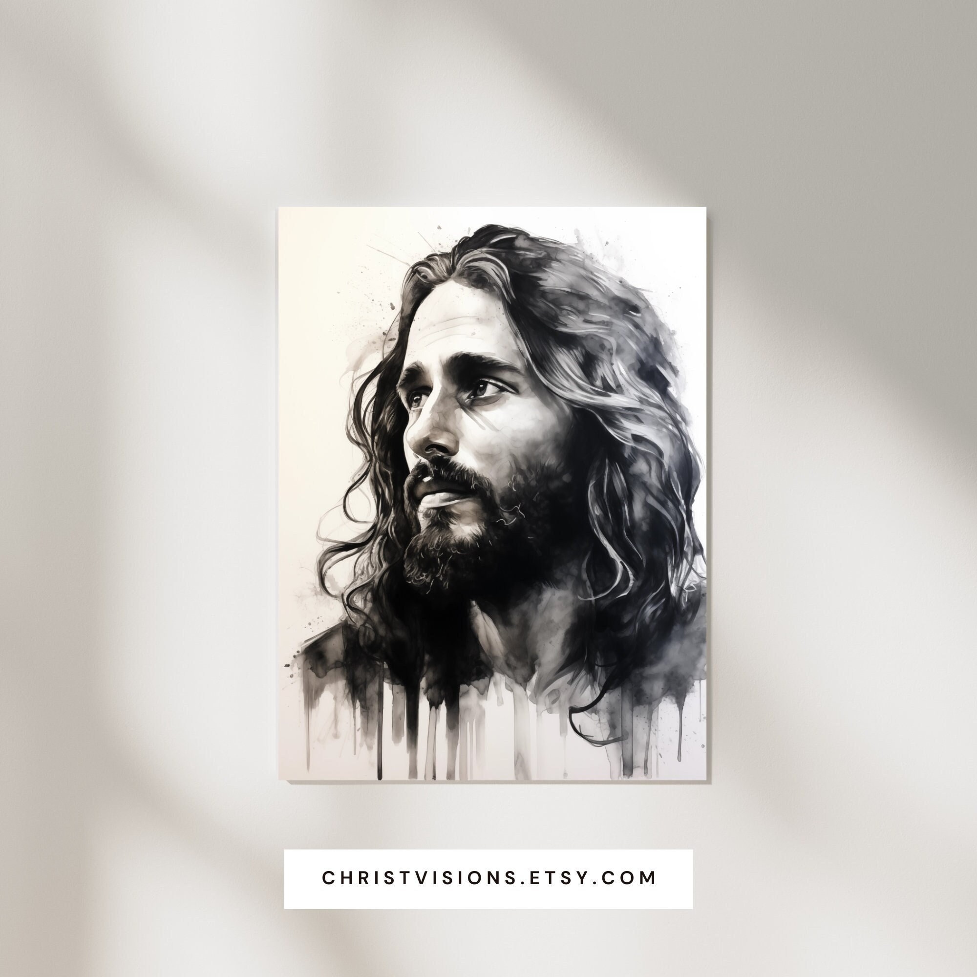 Printable Jesus Christ Picture Digital Christian Art Bible Printables