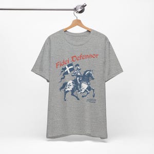 スピリチュアル戦士クリスチャン騎士Tシャツ - 信仰の守護者、信仰の守護者、十字軍の服装