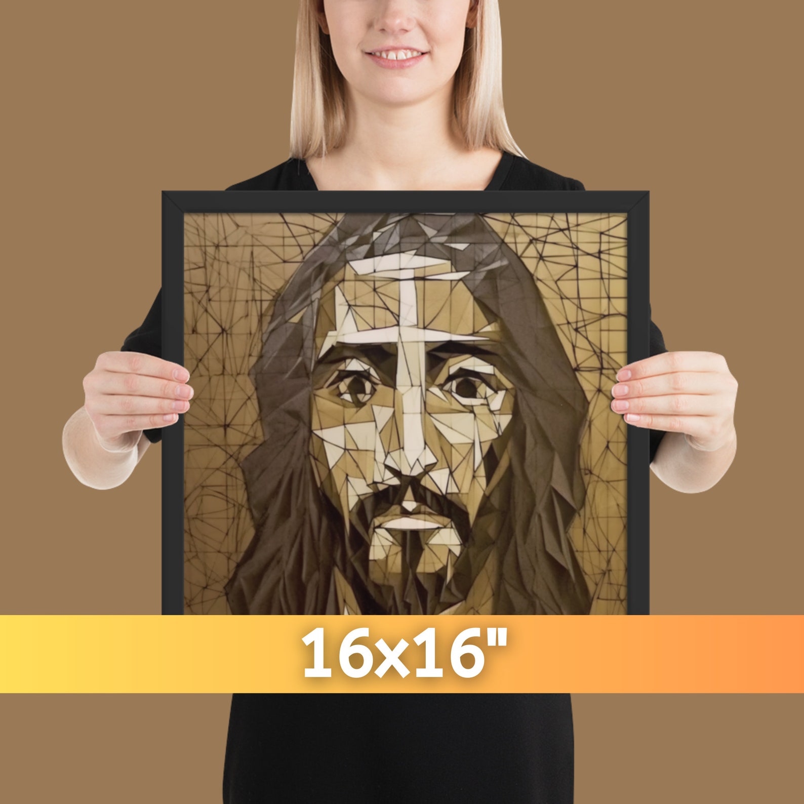 Jesus Christ Framed Midcentury Modern Art Christian Wall Art Jesus Art