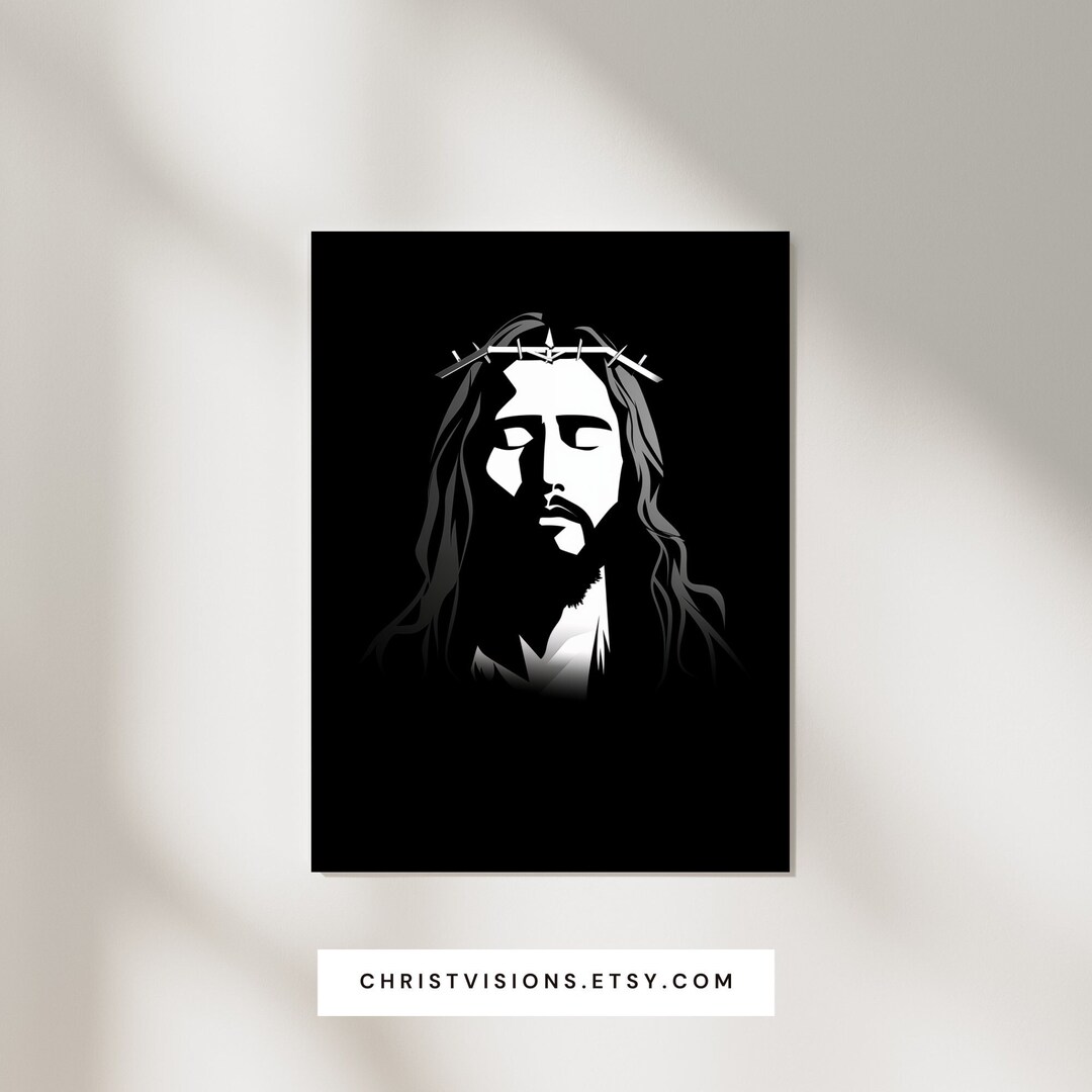 Jesus Christ With Crown of Thorns - Printable Art | Christian Png ...
