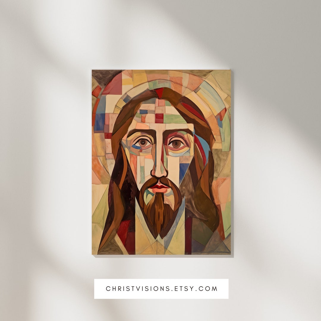 Modern Art Jesus Christian Printable Jesus Poster Etsy
