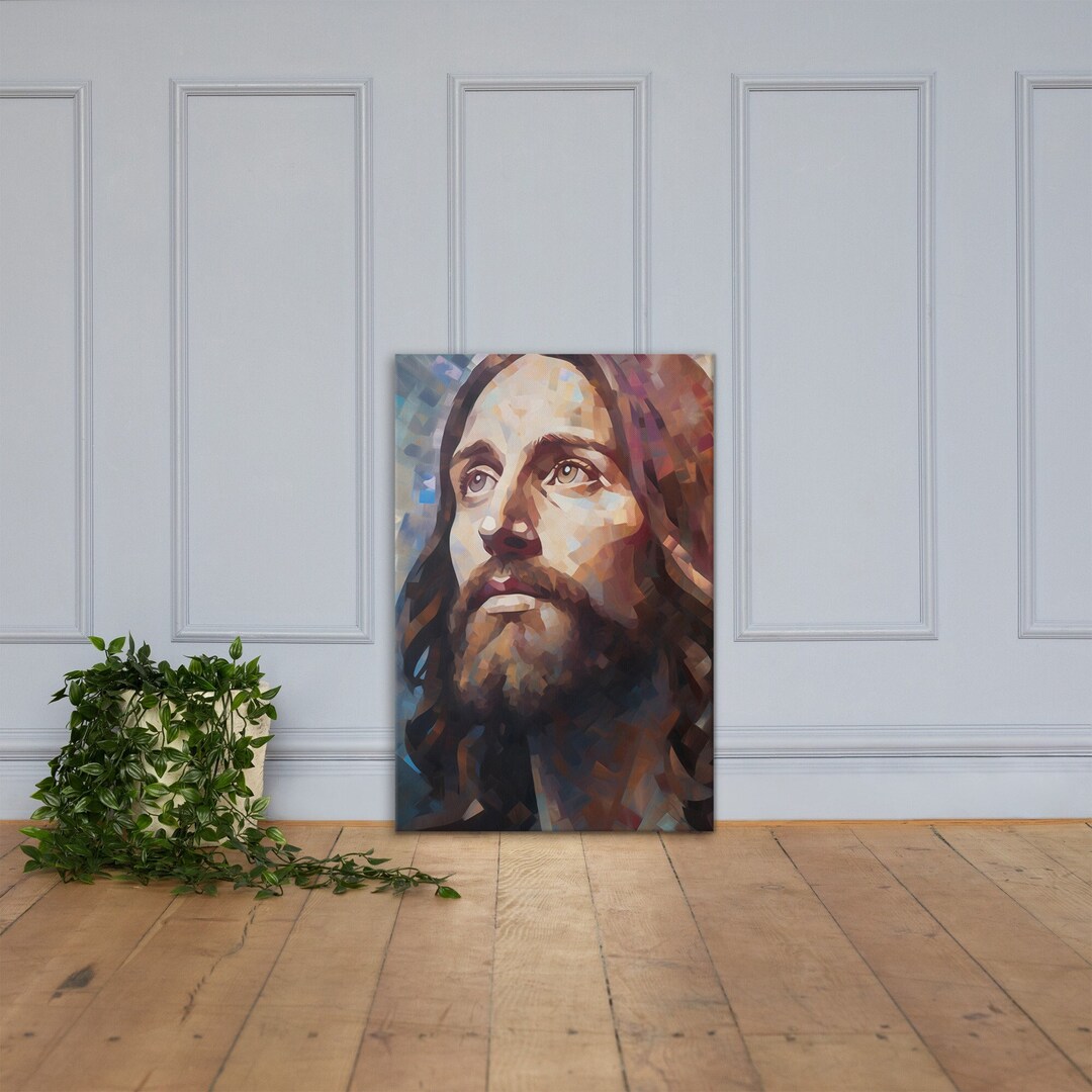 Modern Art Jesus Christ Canvas Print for Contemporary Etsy