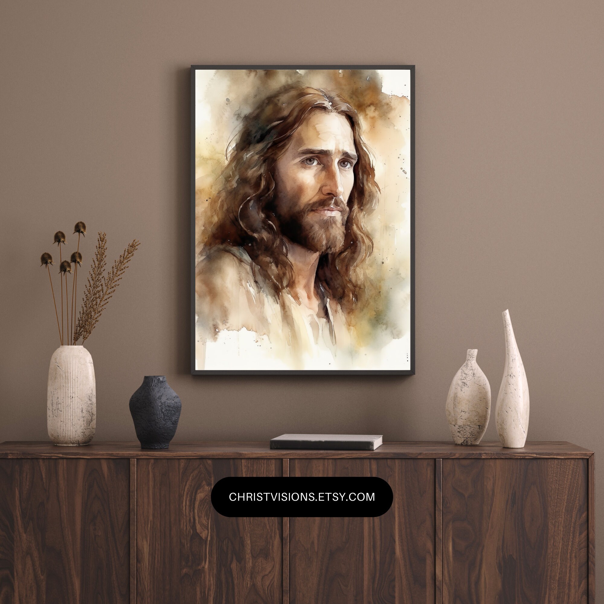 The Savior Jesus Framed Christian Wall Art Jesus Wall Art Bible Art ...