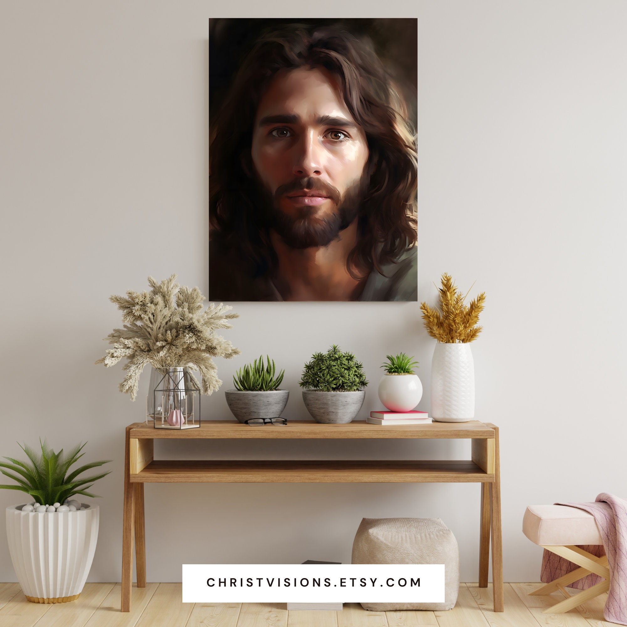 Printable Jesus Portrait Jesus Print Jesus Art Print Etsy