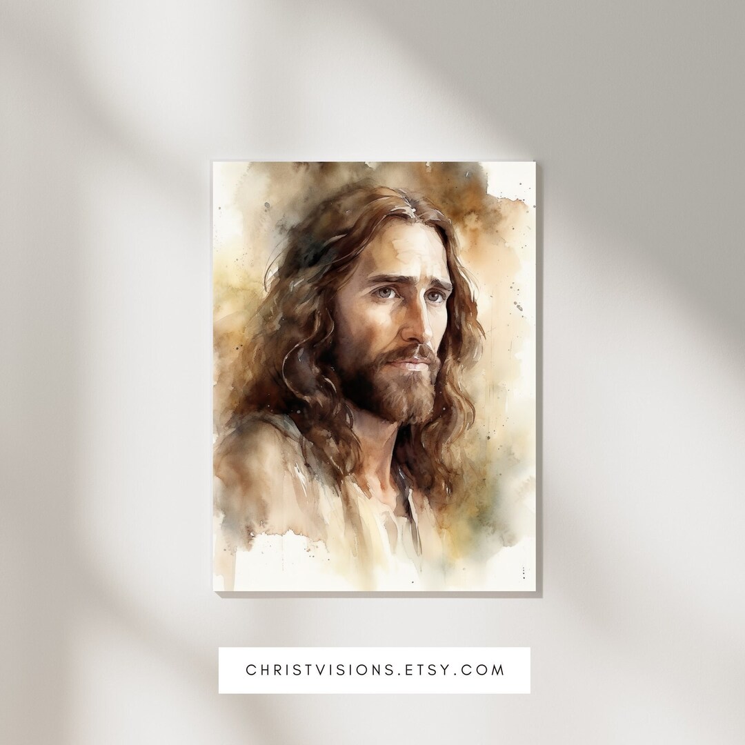Savior Jesus Digital Art | Bible Art Printables | Jesus Painting ...